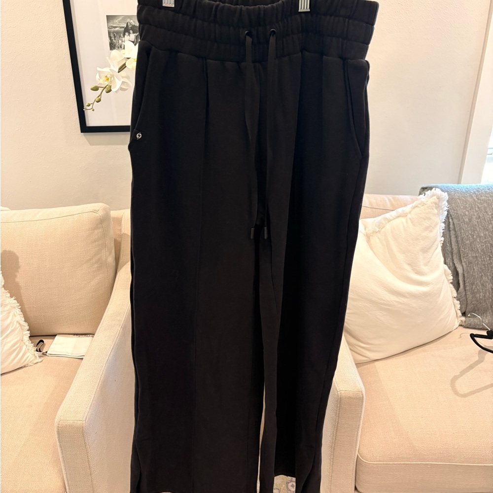 POPFLEX Black High-Waist Wide Leg Plane Pant